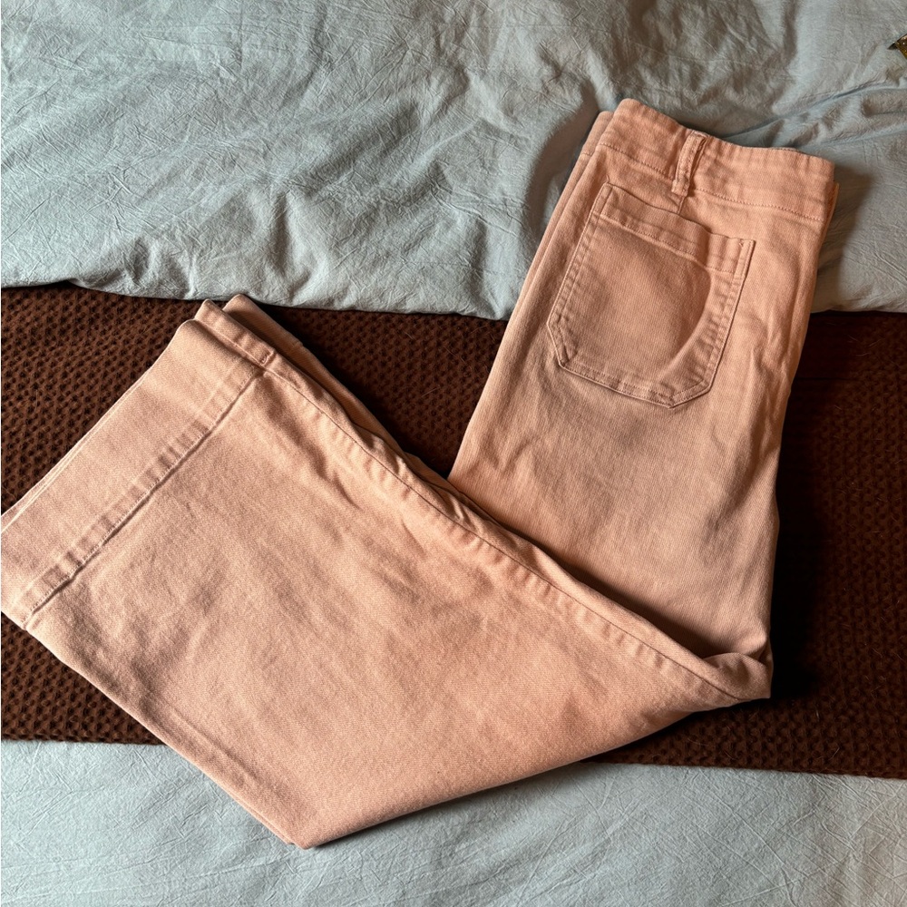 Light pink wide leg pants
